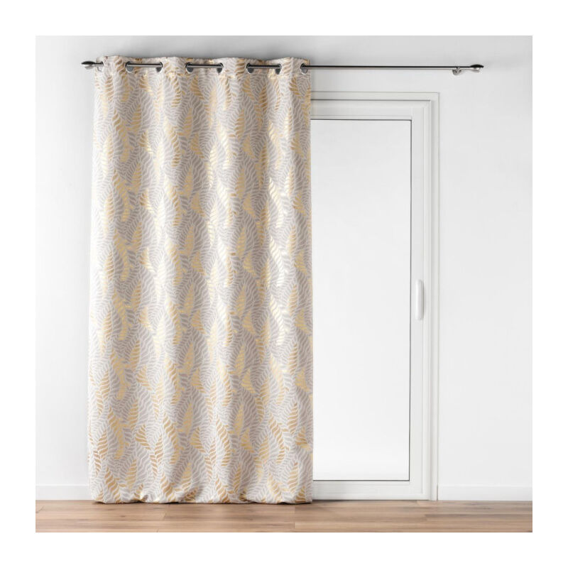 Rideau Occultant à Œillets "Lyra" 140x260cm Naturel