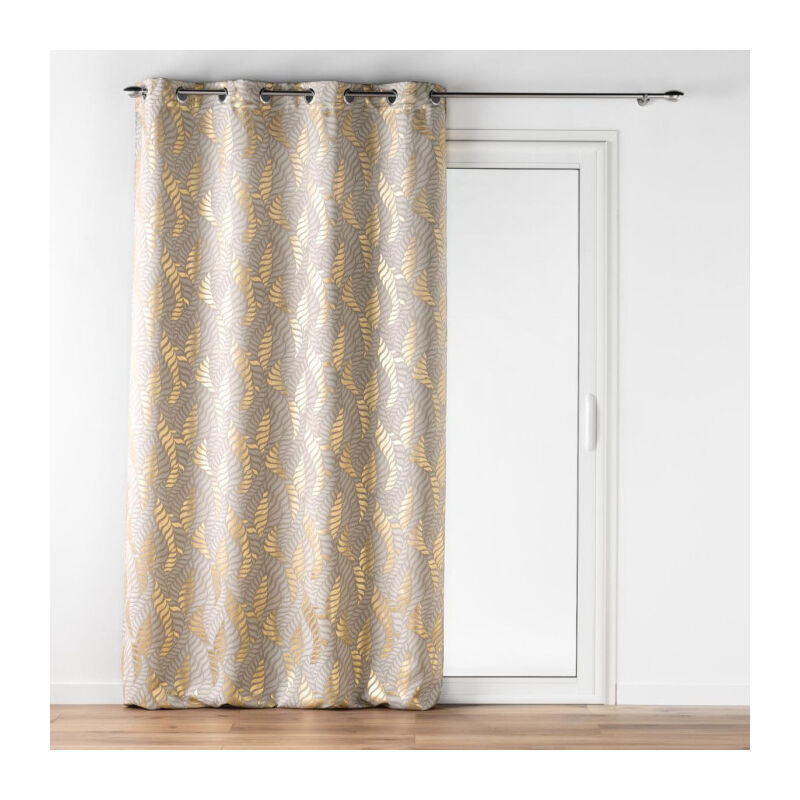 Rideau Occultant à Œillets 'Lyra' 140x260cm Taupe