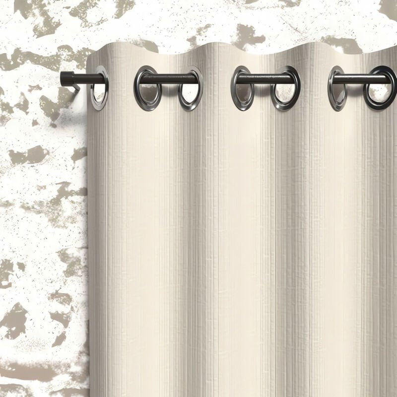 Soleil D Ocre - Rideau occultant à oeillets 135x180 cm boheme lin, par Soleil d'Ocre