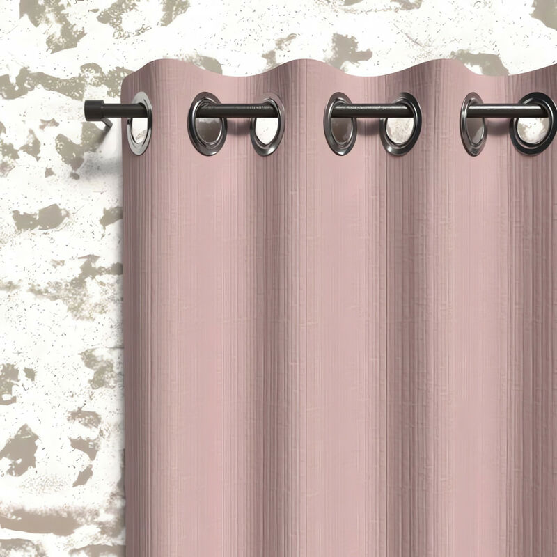 Rideau occultant à oeillets 135x250 cm boheme vieux rose, par Soleil d'Ocre