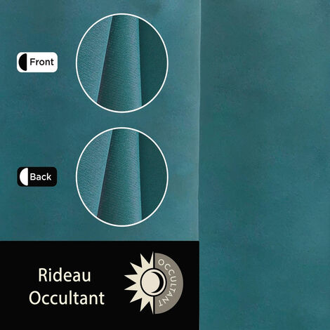Rideau occultant thermique canard 140x240cm NORDICA