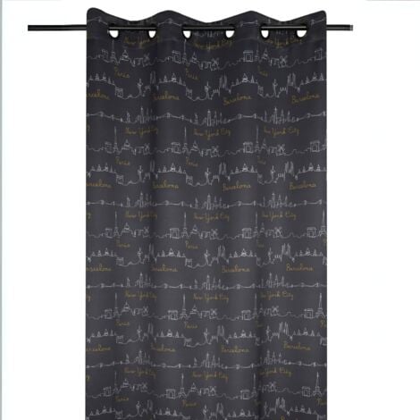 Rideau occultant au style international Gris anthracite 140x260 cm
