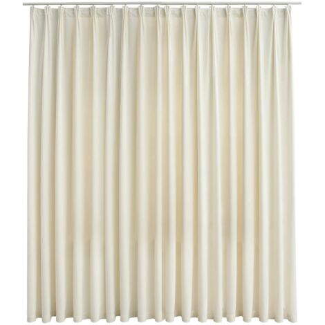 Rideau occultant avec crochets Velours Crème 290x245 cm CFW90776