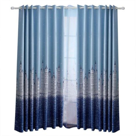 Rideau Occultant Complet en Polyester - Décoration pour Chambre ou Salon (Rose)