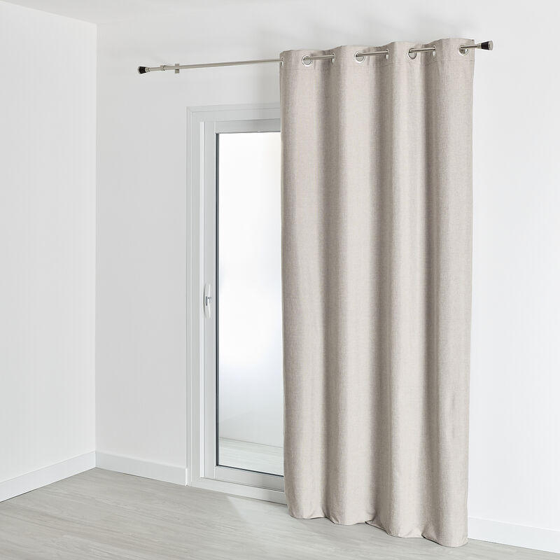 Homemaison - Rideau 100% occultant - Effet chiné Beige 140x260 cm
