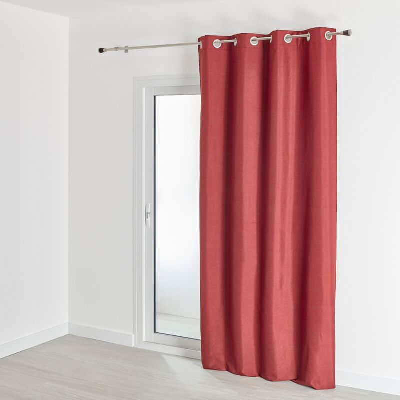 Homemaison - Rideau 100% occultant - Effet chiné Marsala 140x260 cm