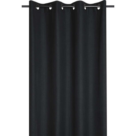 Rideau occultant  -  - Effet tweed Gris anthracite 140x260 cm
