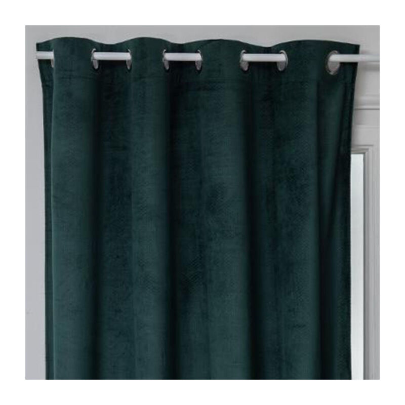 Rideau Occultant en Velours 'Otto' 140x260cm Vert