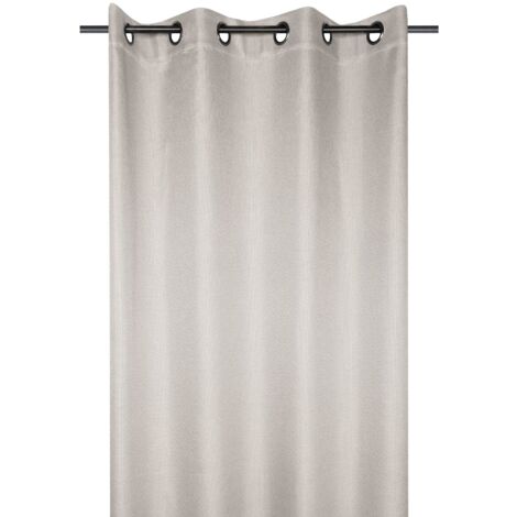Rideau occultant et isolant doublé de polaire Ecru 140x260 cm
