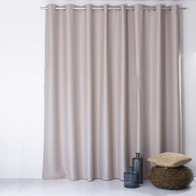 Homemaison - Rideau occultant fil noir en grande largeur Naturel 300x240 cm