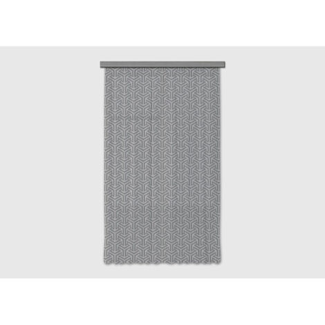 Rideau occultant forme géométrique sur fond gris - 140 cm x 245 cm