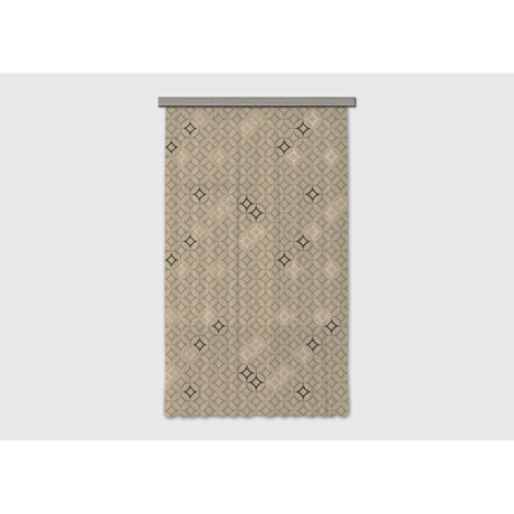 Rideau occultant forme rond et losange - 140 cm x 245 cm