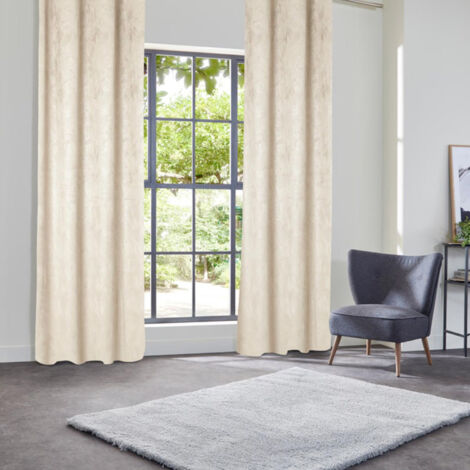 Rideau Occultant "Fujo" 135x260cm Beige Lin