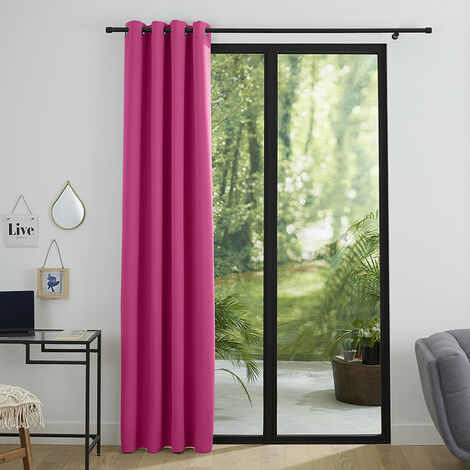 Rideau occultant fushia 140 x 260 cm