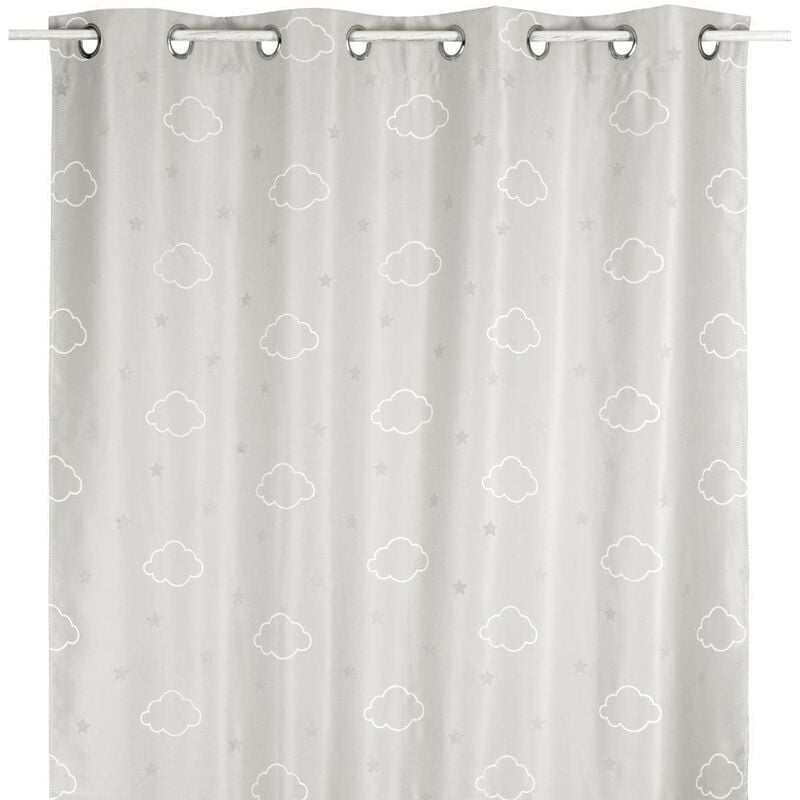 Rideau occultant enfant Nuage gris 140x250cm Atmosphera créateur d'intérieur