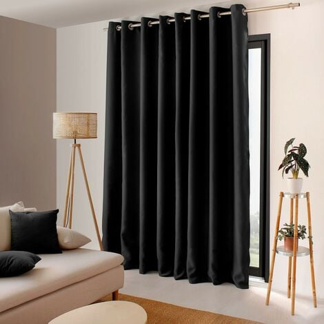 Rideau occultant grande largeur 300x240 Basic noir