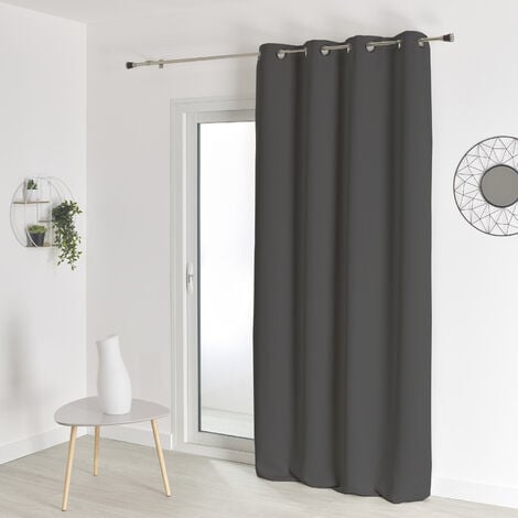 Rideau occultant ignifugé non feu M1 Gris Foncé 140x260 cm