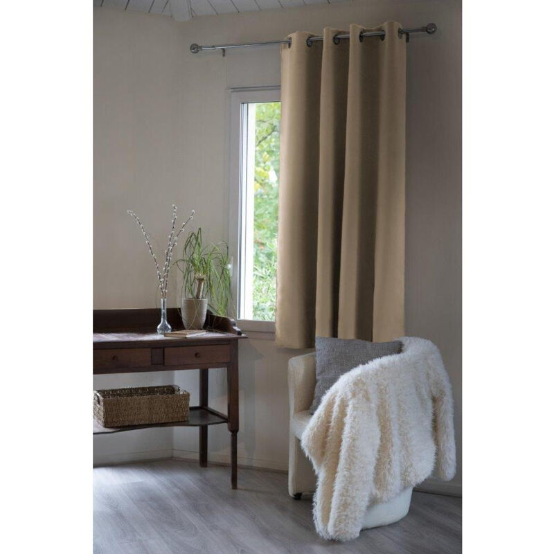 Intex Deco - Rideau occultant isolant phonique + polaire 140 x 180 cm Inuit Beige