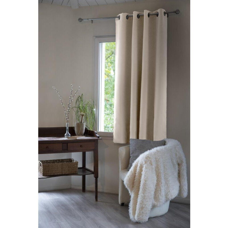 Intex Deco - Rideau occultant isolant phonique + polaire 140 x 180 cm Inuit Naturel pampa