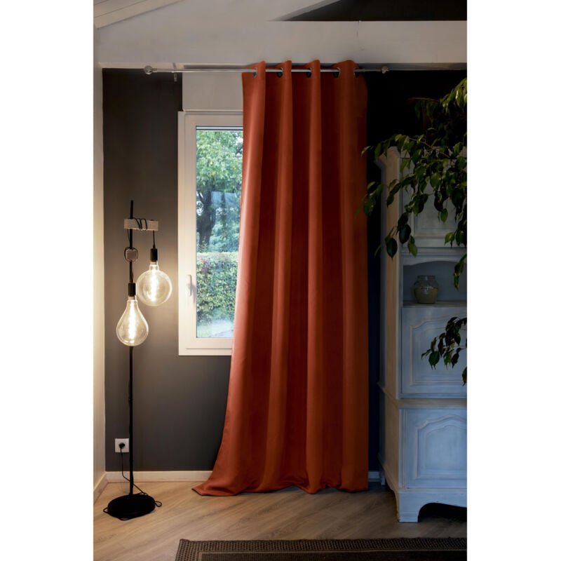 Rideau occultant isolant phonique + polaire 140 x 280 cm Inuit Orange