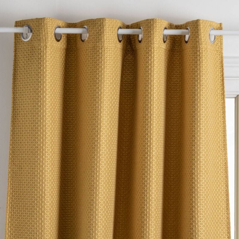 Rideau occultant Mattone jaune moutarde 140x260cm - Atmosphera créateur d'intérieur