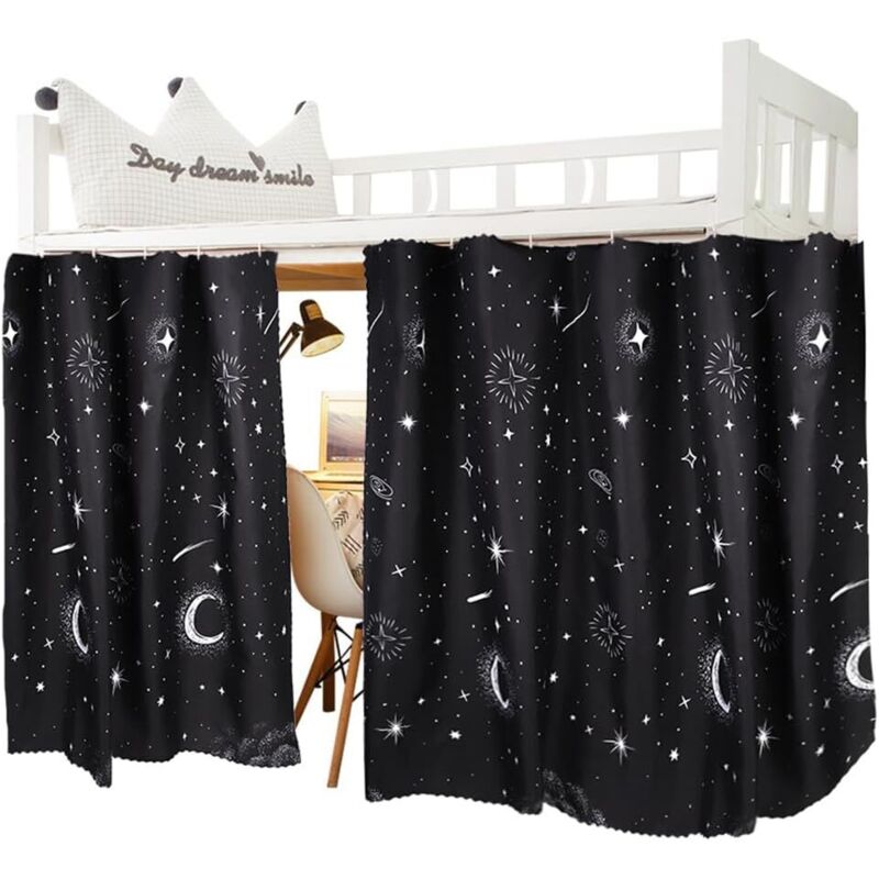 Rideau occultant mi-hauteur pour lit mezzanine, anti-poussière et anti-insectes, couvre-lit dortoir étudiants