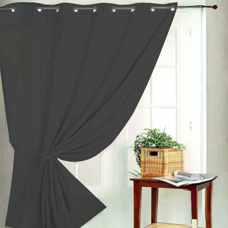 Homemaison - Rideau occultant Non Feu M1 Gris anthracite 140x180 cm