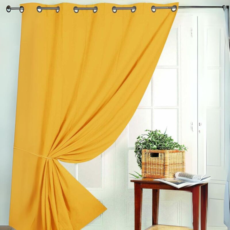 Rideau occultant Non Feu M1 Doré 140x180 cm