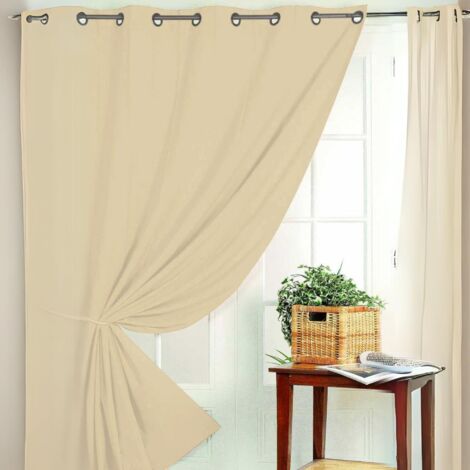 Rideau occultant Non Feu M1 Lin 140x180 cm