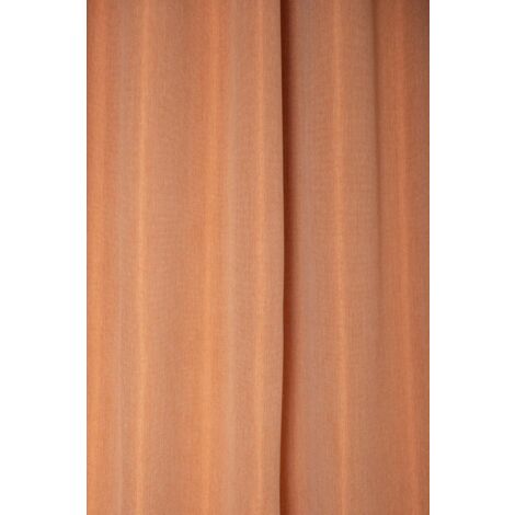 Rideau occultant orange brique pour un sommeil de qualité 140 x 245 cm thermique uni effet lin chambre à coucher, cuisine, salon