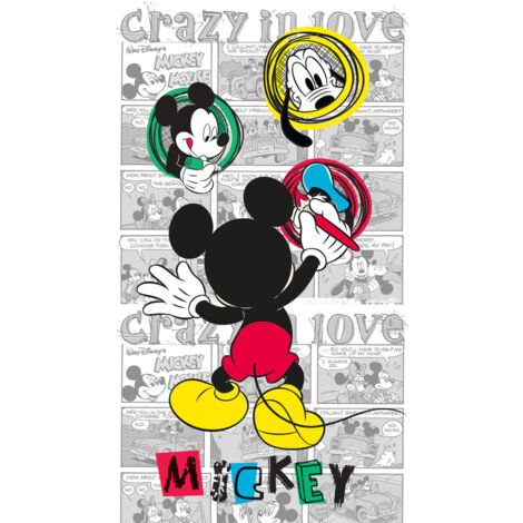 Rideau occultant taille L Mickey Mouse le peintre de Disney 140CM X 245CM