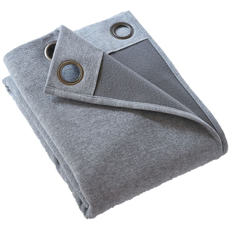 Rideau occultant thermique 140 x 180 cm Bjorn gris