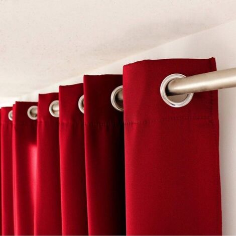 Rideau occultant thermique 140x240 Guimauve rouge