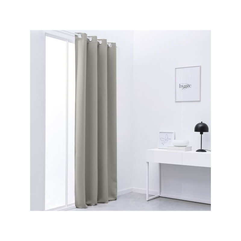 Today - Rideau occultant a oeillets uni Beige 140x240 cm