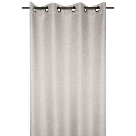 Rideau occultant uni tramé Ecru 140x260 cm