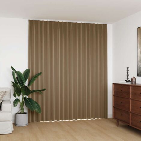 Rideau occultant，Décoration Chambre Fenêtre，Rideau Thermique Isolant avec crochets Taupe 290x245 cm GDSVW45378