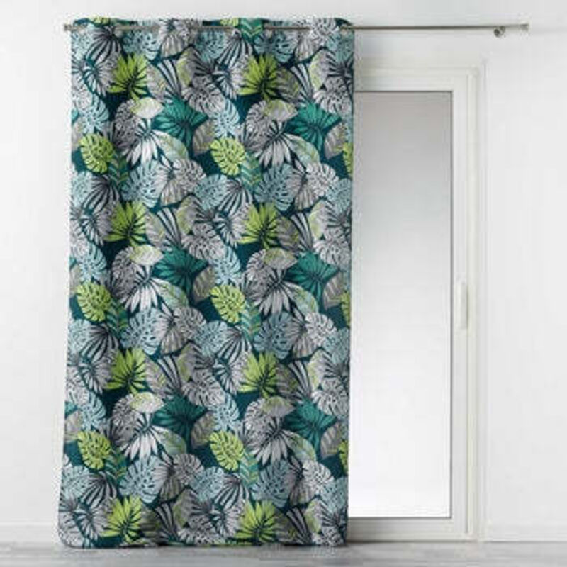 Rideau tamisant 140 x 260 cm polyester imprime cap nature Vert
