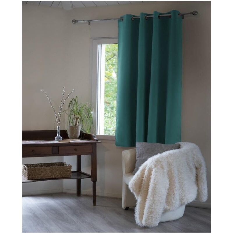 Rideau opacifiant thermique 140 x 180 cm Inuit Bleu canard