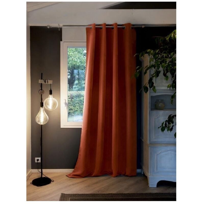 Rideau opacifiant thermique 140 x 260 cm Inuit Terracotta