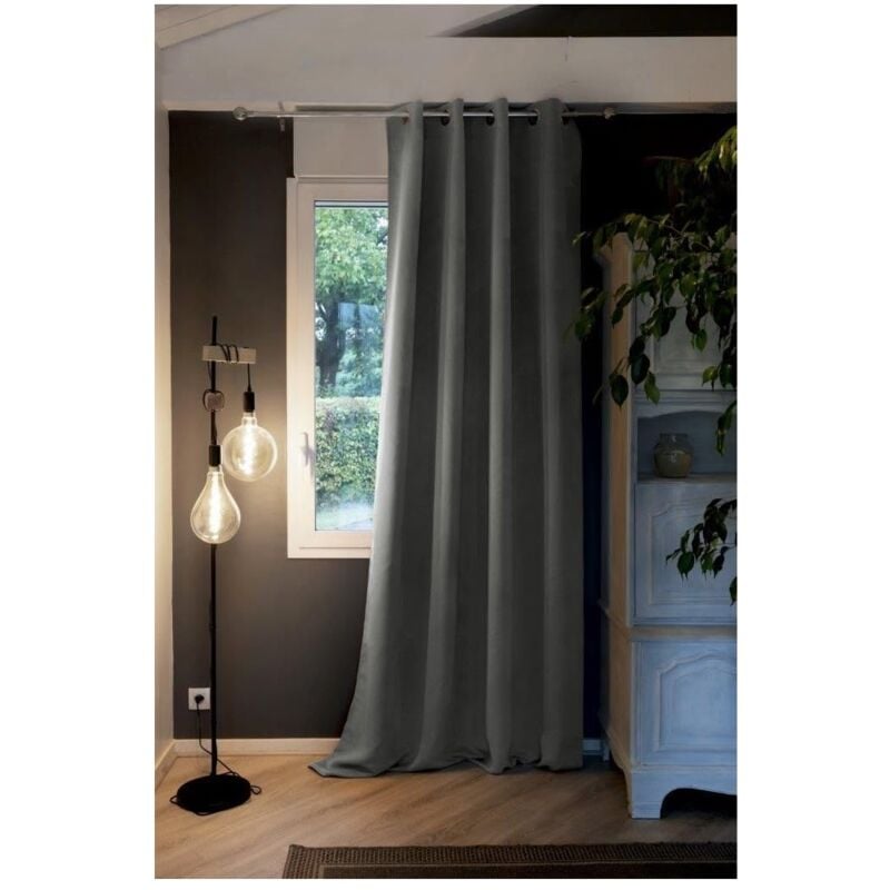 Rideau opacifiant thermique 140 x 280 cm Inuit Anthracite