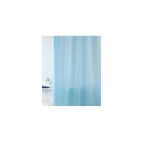 Rideau paraschizzi pour douche de couleur unie 240x200 cm sky blue