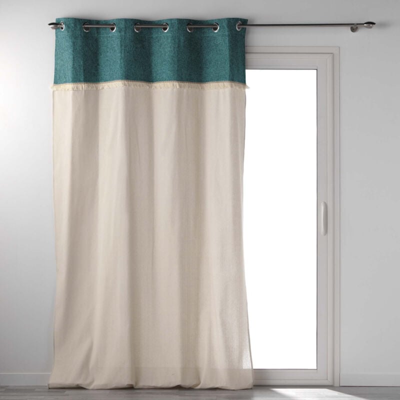 Rideau à oeillets 140 x 240 cm polycoton Cancun Bleu