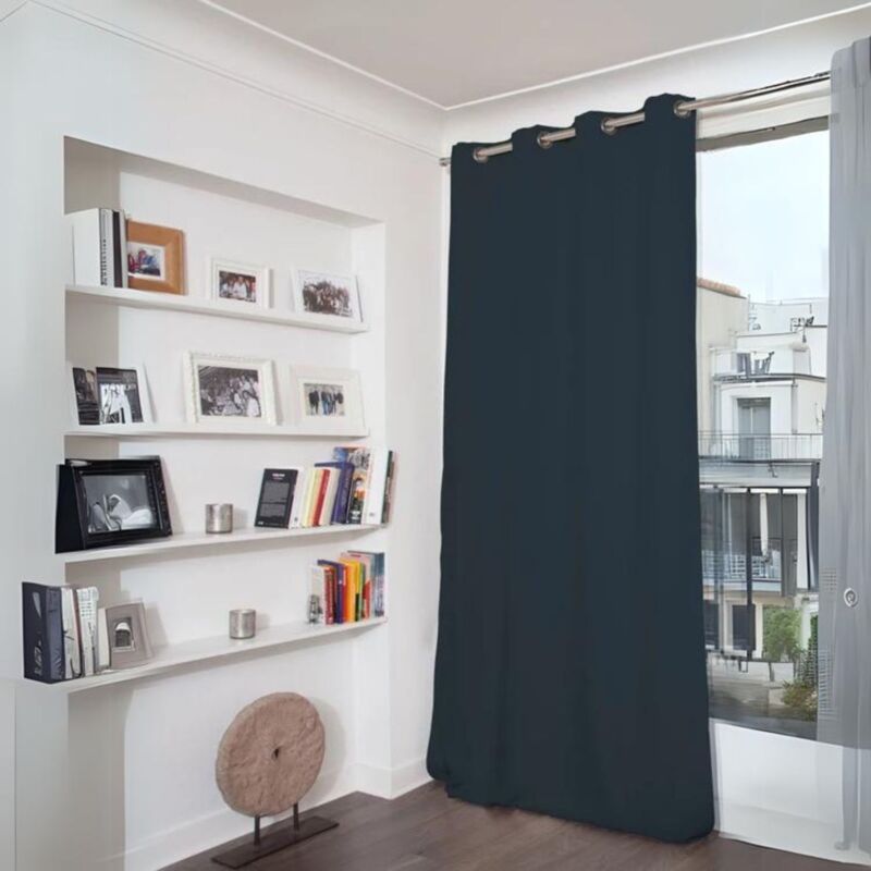 Rideau Phonique Occultant et Thermique "MOONDREAM" Ardoise 140x260 cm