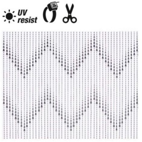 Rideau Plastique Blanc Perle 48 Bandes 90X200Cm