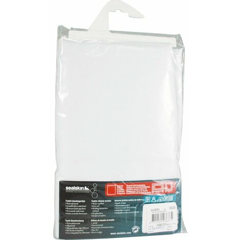 Rideau polyester Blanc Sealskin sans anneaux - 120 x 200