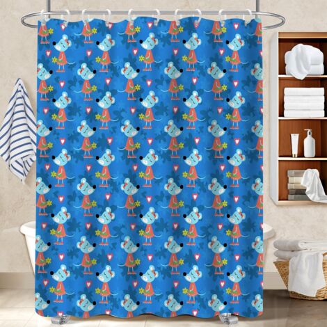 Rideau polyester pour douche 180x180 artistique bâche polyester douche pour adapté aux animaux domestiques