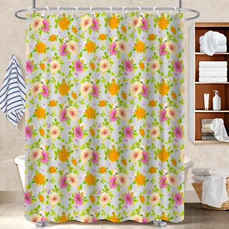 Rideau polyester pour douche 180x180 décoratif bâche de douche pour mur irrégulier