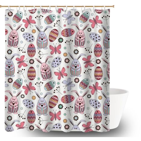 Rideau polyester pour douche 180x180 Élégant rideau imperméable pour adapté aux animaux domestiques