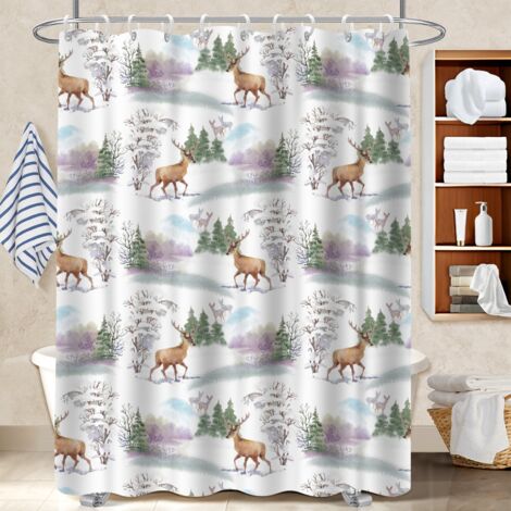 Rideau polyester pour douche 180x180 Épais bâche polyester douche pour salle de bain avec baignoire