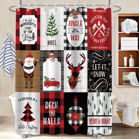 Rideau polyester pour douche 180x180 imperméable bâche de douche pour hôtel / airbnb
